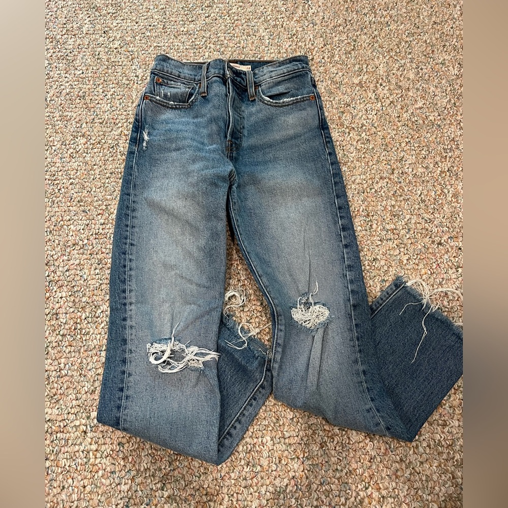 LEVI’S WEDGE STRAIGHT TWO-TONE JEANS size 24